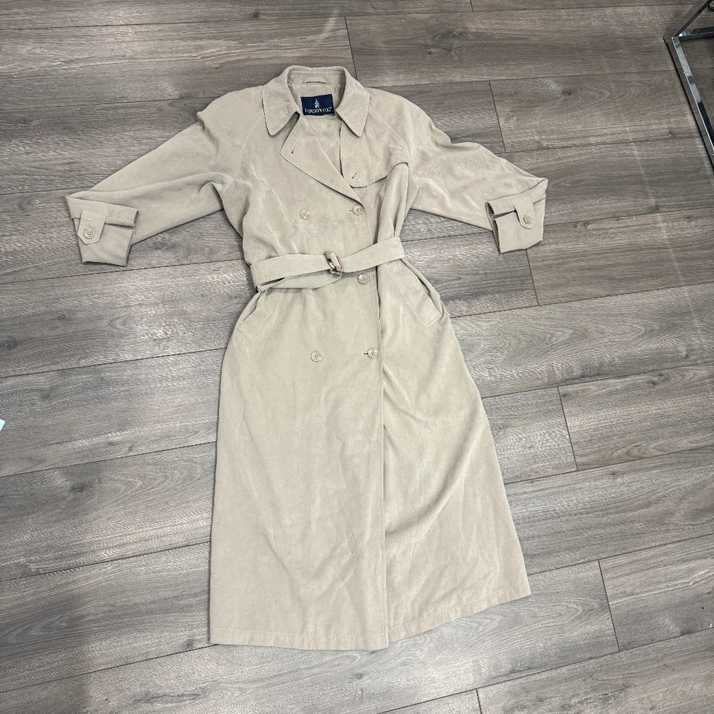 London Fog Women's Beige Trench Coat - Size 4 - Picture 3 of 7